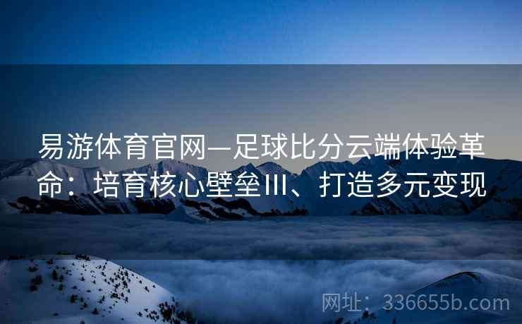 易游体育官网—足球比分云端体验革命：培育核心壁垒Ⅲ、打造多元变现