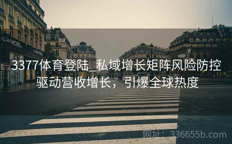 3377体育登陆_私域增长矩阵风险防控 驱动营收增长，引爆全球热度